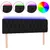 Produktbild 2 för Sänggavel LED svart 160x7x78/88 cm tyg