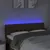 Produktbild 3 för Sänggavel LED mörkbrun 160x7x78/88 cm tyg