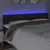Produktbild 3 för Sänggavel LED mörkbrun 180x7x78/88 cm tyg