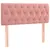 Produktbild 4 för Sänggavel LED rosa 90x7x78/88 cm sammet