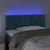 Produktbild 3 för Sänggavel LED mörkblå 100 x 7 x 78/88 cm sammet