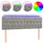 Produktbild 2 för Sänggavel LED ljusgrå 160x7x78/88 cm sammet