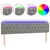 Produktbild 2 för Huvudgavel LED ljusgrå 180x7x78/88 cm sammet