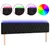Produktbild 2 för Huvudgavel LED svart 180x7x78/88 cm sammet