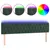 Produktbild 2 för Sänggavel LED mörkgrön 180x7x78/88 cm sammet