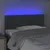 Produktbild 3 för Sänggavel LED mörkgrå 80x5x78/88 cm tyg
