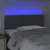 Produktbild 3 för Sänggavel LED mörkgrå 100x5x78/88 cm tyg