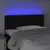 Produktbild 3 för Sänggavel LED svart 100 x 5 x 78/88 cm tyg