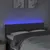 Produktbild 3 för Sänggavel LED mörkgrå 144x5x78/88 cm tyg