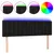 Produktbild 2 för Sänggavel LED svart 144x5x78/88 cm tyg