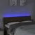 Produktbild 3 för Sänggavel LED mörkbrun 144x5x78/88 cm tyg
