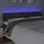 Produktbild 3 för Sänggavel LED mörkbrun 160x5x78/88 cm tyg