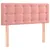 Produktbild 4 för Sänggavel LED rosa 80x5x78/88 cm sammet 
