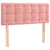 Produktbild 4 för Sänggavel LED rosa 90x5x78/88 cm sammet