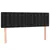 Produktbild 4 för Sänggavel LED svart 144x5x78/88 cm sammet