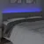 Produktbild 3 för Sänggavel LED ljusgrå 180x5x78/88 cm sammet