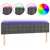 Produktbild 2 för Sänggavel LED mörkgrå 180x5x78/88 cm sammet