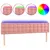Produktbild 2 för Sänggavel LED rosa 200x5x78/88 cm sammet