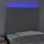 Produktbild 3 för Sänggavel LED ljusgrå 80x5x118/128 cm tyg