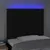Produktbild 3 för Sänggavel LED svart 90x5x118/128 cm tyg