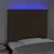 Produktbild 3 för Sänggavel LED mörkbrun 90x5x118/128 cm tyg