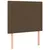 Produktbild 4 för Sänggavel LED mörkbrun 90x5x118/128 cm tyg
