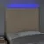 Produktbild 3 för Sänggavel LED gräddvit 100x5x118/128 cm tyg
