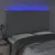 Produktbild 3 för Sänggavel LED ljusgrå 144x5x118/128 cm tyg