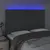 Produktbild 3 för Sänggavel LED mörkgrå 144x5x118/128 cm tyg