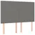 Produktbild 4 för Sänggavel LED mörkgrå 144x5x118/128 cm tyg