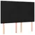 Produktbild 4 för Sänggavel LED svart 144x5x118/128 cm tyg