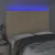 Produktbild 3 för Sänggavel LED gräddvit 144x5x118/128 cm tyg