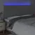 Produktbild 3 för Sänggavel LED ljusgrå 180x5x118/128 cm tyg