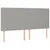 Produktbild 4 för Sänggavel LED ljusgrå 180x5x118/128 cm tyg