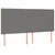 Produktbild 4 för Sänggavel LED mörkgrå 180x5x118/128 cm tyg