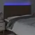 Produktbild 3 för Sänggavel LED mörkbrun 180x5x118/128 cm tyg