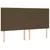 Produktbild 4 för Sänggavel LED mörkbrun 180x5x118/128 cm tyg