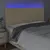 Produktbild 3 för Sänggavel LED gräddvit 200x5x118/128 cm tyg