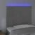 Produktbild 3 för Sänggavel LED ljusgrå 80x5x118/128 cm sammet