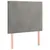 Produktbild 4 för Sänggavel LED ljusgrå 100x5x118/128 cm sammet