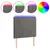 Produktbild 2 för Sänggavel LED mörkgrå 100x5x118/128 cm sammet