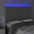 Produktbild 3 för Sänggavel LED ljusgrå 144x5x118/128 cm sammet