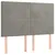 Produktbild 4 för Sänggavel LED ljusgrå 144x5x118/128 cm sammet