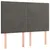 Produktbild 4 för Sänggavel LED mörkgrå 144x5x118/128 cm sammet