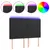 Produktbild 2 för Sänggavel LED svart 144x5x118/128 cm sammet