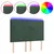 Produktbild 2 för Sänggavel LED mörkgrön 144x5x118/128 cm sammet