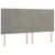 Produktbild 4 för Sänggavel LED ljusgrå 180x5x118/128 cm sammet