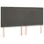 Produktbild 4 för Sänggavel LED mörkgrå 180x5x118/128 cm sammet