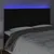 Produktbild 3 för Sänggavel LED svart 180x5x118/128 cm sammet