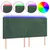 Produktbild 2 för Sänggavel LED mörkgrön 180x5x118/128 cm sammet
